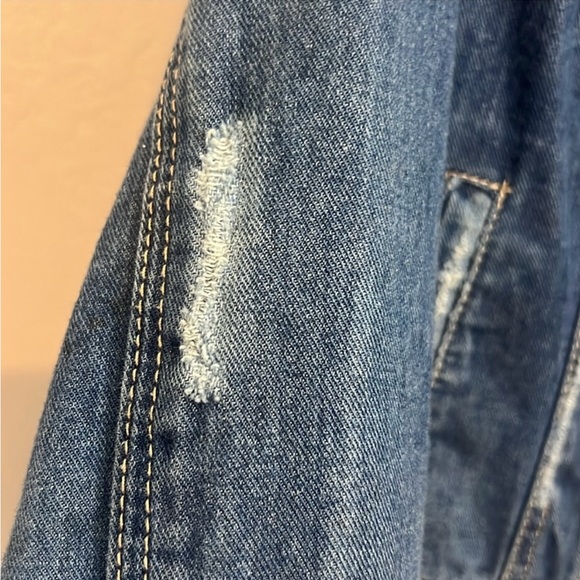 Free People | Distressed Denim Jacket | Size 6 - Picture 7 of 7